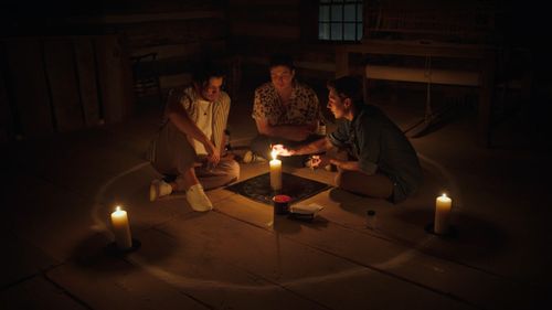 Matthew Finlan, Kevin Alves, and Luke Hutchie in Ghosting (2024)