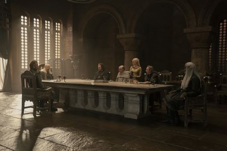 Paddy Considine, David Horovitch, Rhys Ifans, Bill Paterson, Steve Toussaint, Gavin Spokes, and Milly Alcock in House of