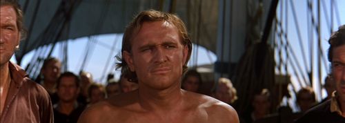 Richard Harris and Percy Herbert in Mutiny on the Bounty (1962)