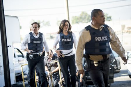 Mary McDonnell, Raymond Cruz, and Phillip P. Keene in Major Crimes (2012)