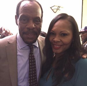 On set of Almost Christmas with Danny Glover