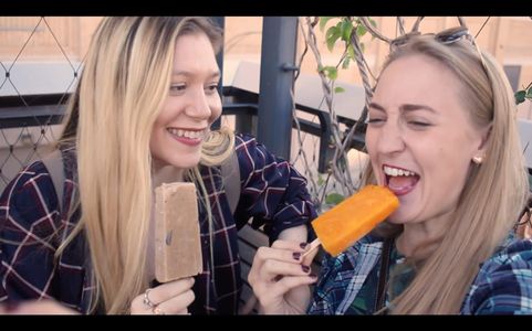 Chelsea Roach and Glenn Isaacs in The Egos (2016)