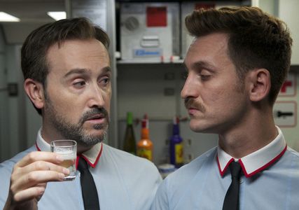Javier Cámara and Raúl Arévalo in I'm So Excited! (2013)