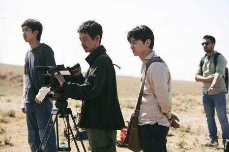 Ryô Kase, Shôta Sometani, Tokio Emoto, and Adiz Rajabov in To the Ends of the Earth (2019)
