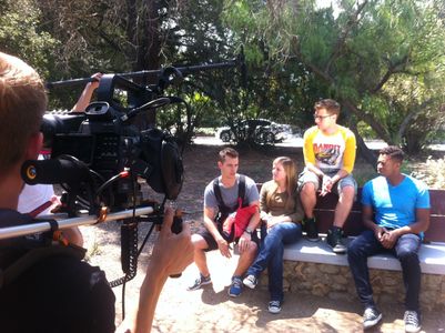 On the set of 