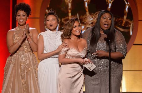 Tamera Mowry-Housley, Loni Love, Adrienne Houghton, and Jeannie Mai Jenkins at an event for The 44th Annual Daytime Emmy