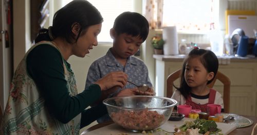 Kai To, Sophia Xu, and Angela Lin in Little America: The Grand Prize Expo Winners (2020)