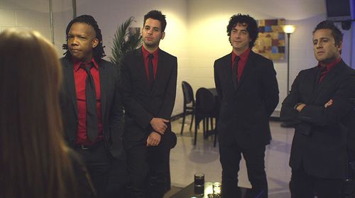 Michael Tait, Jeff Frankenstein, Duncan Phillips, and Jody Davis in God's Not Dead (2014)