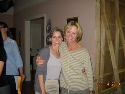 Kiki and the incredible director-Joanna Kerns-on Army Wives set!