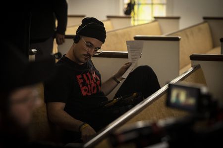on the set of 