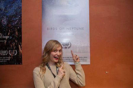 Britt Harris at Slamdance Film Festival promoting the film Birds of Neptune