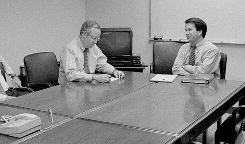 Ken Starr and Brett Kavanaugh in The Clinton Affair (2018)