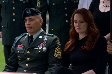 Christopher Loverro and Jennifer Marshall on the set of the Gatekeeper.