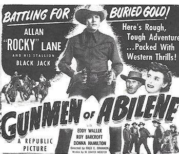 Donna Hamilton, Allan Lane, and Eddy Waller in Gunmen of Abilene (1950)