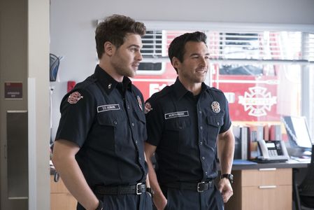 Jay Hayden and Grey Damon in Station 19 (2018)