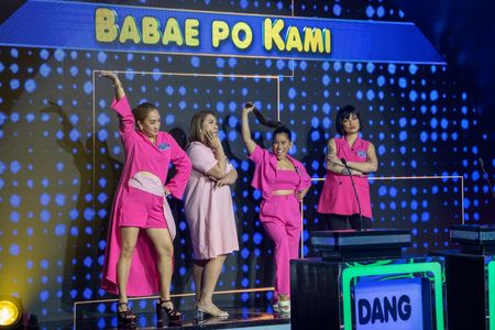 Dang Cruz, Mosang, Tuesday Vargas, and Jessah Chichirita in Family Feud Philippines (2022)