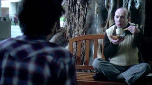 Martin Hynes and Patrick Kerr in George Lucas in Love (1999)