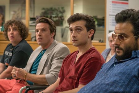 Craig Roberts, Ennis Esmer, Nate Smith, and Oliver Cooper in Red Oaks (2014)