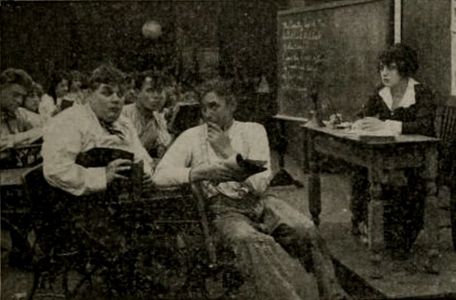 Roscoe 'Fatty' Arbuckle, Mabel Normand, and Mack Sennett in The Little Teacher (1915)