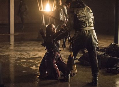 John Barrowman and Katrina Law in Arrow (2012)