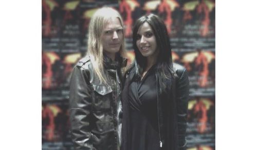 Director Michael Kyne with wife, Bianca Allaine.