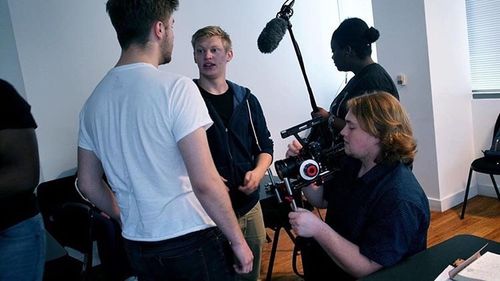 Curry Barker Directing on set of Real World