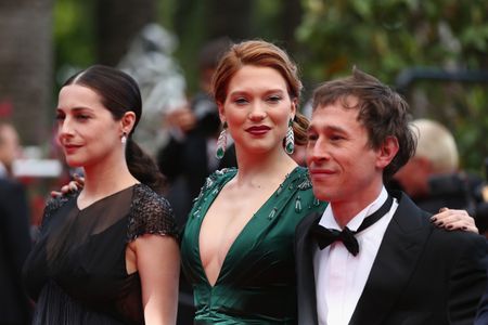 Bertrand Bonello, Amira Casar, and Léa Seydoux at an event for Saint Laurent (2014)