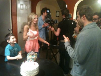 On set of 