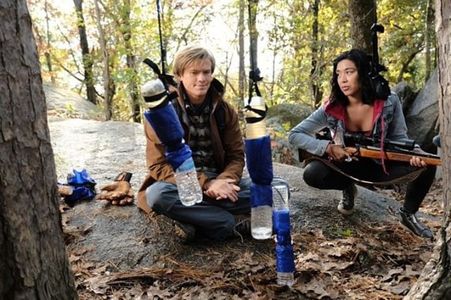 Lucas Till and Vanessa Garcia in MacGyver (2016)