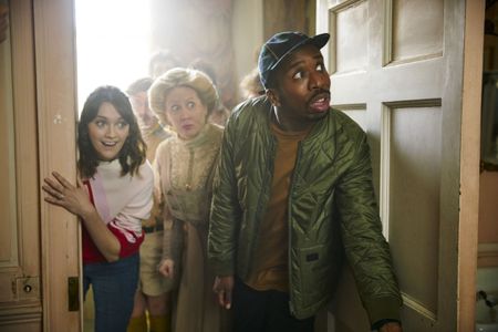 Martha Howe-Douglas, Charlotte Ritchie, and Kiell Smith-Bynoe in Ghosts (2019)