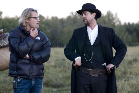 Brad Pitt and Andrew Dominik in The Assassination of Jesse James by the Coward Robert Ford (2007)