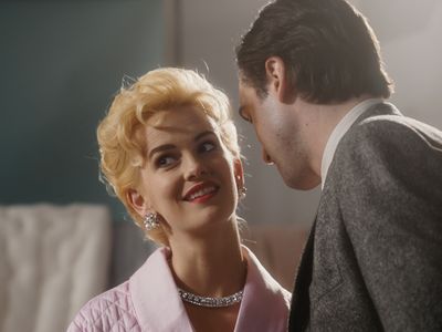Matt Whelan and Jade Albany Pietrantonio in American Playboy: The Hugh Hefner Story (2017)