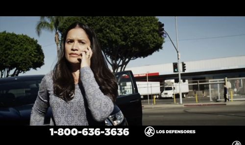 Jennifer Popagain in Los Defensores commercial