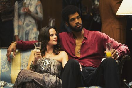 Solomon Hughes and Sarah Ramos in Winning Time: The Rise of the Lakers Dynasty (2022)
