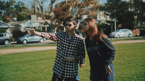 Karolina Glazunova and Nick Azzaro in When Darkness Comes (2018)