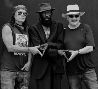 Wayne Jobson, Carl Bradshaw and Arthur Gorson on set in Jamaica 2019