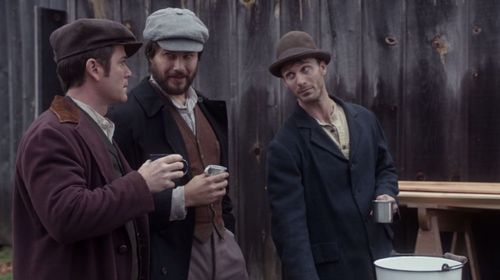 Yannick Bisson, Ben Cotton, and Meegwun Fairbrother in Murdoch Mysteries (2008)