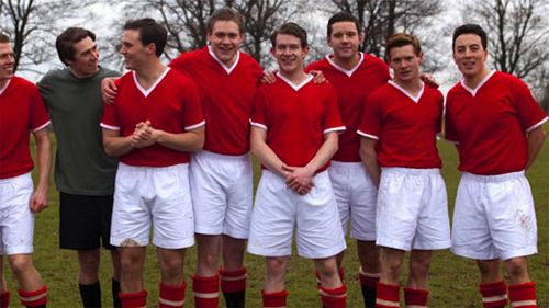 Jack O'Connell, Brogan West, Thomas Howes, Sam Claflin, and Philip Hill-Pearson in United (2011)