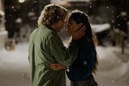Rosario Dawson and Adam Pascal in Rent (2005)