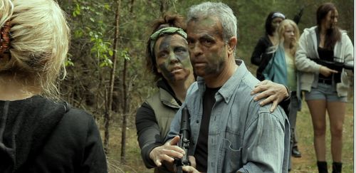 Former psychiatrist, Lina talks the Mayor down, during a confrontation with an unpredictably violent Diedre in the ZOMBI