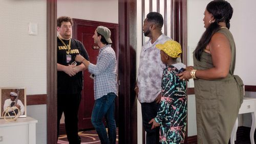 Nadine Whiteman Roden, Sebastian Spencer, Rob Ramsay, and Aadin Church in Take Note (2022)