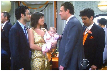 Jason Segel, Josh Radnor, Lauren Halperin, and Adam Tsekhman in How I Met Your Mother (2005)