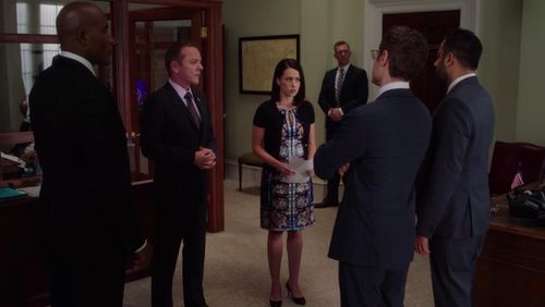 Sofia Lama and Kiefer Sutherland in Designated Survivor