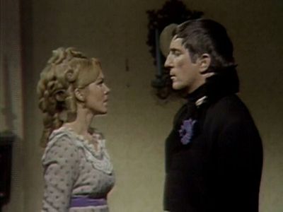 Jonathan Frid and Lara Parker in Dark Shadows (1966)
