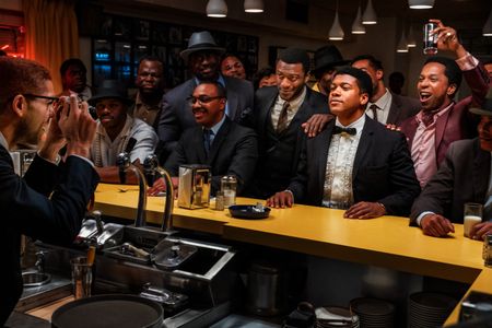 Aldis Hodge, Leslie Odom Jr., Eli Goree, and Kingsley Ben-Adir in One Night in Miami... (2020)