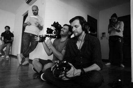 On the set of The Handover