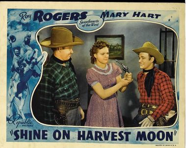 Roy Rogers, Myrtle Wiseman, and Scotty Wiseman in Shine on Harvest Moon (1938)