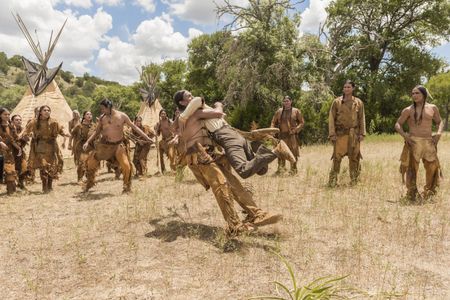 Zahn McClarnon, Tatanka Means, and Jacob Lofland in The Son (2017)
