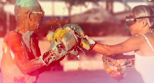 Ushio Shinohara and Noriko Shinohara in Cutie and the Boxer (2013)