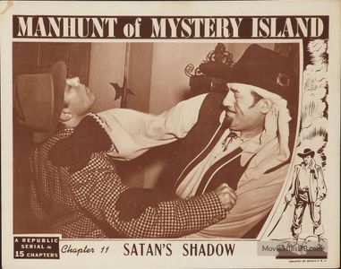 Richard Bailey and Roy Barcroft in Manhunt of Mystery Island (1945)